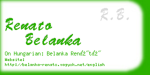 renato belanka business card